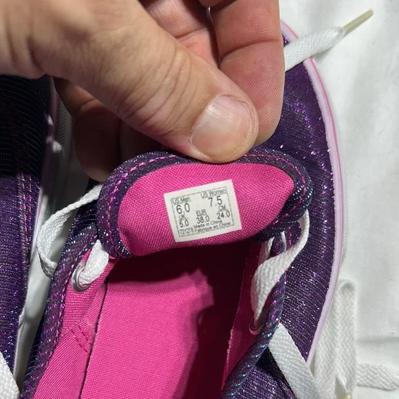 Vans Purple Glitter Sneakers - Picture 2 of 13